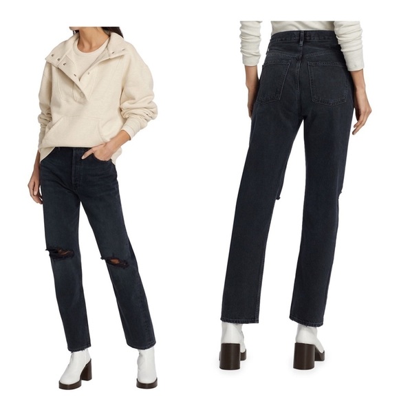 Agolde 90's High-Rise Distressed Pinch Waist Jeans - Picture 1 of 4